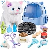 VEEVIFUN Jouet Chat Interactif pour Fille,Chat Robot avec Marche,Chat en Peluche...