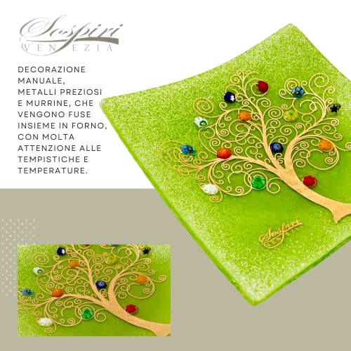 Sospiri Venezia Murano Glass Decorative Dish, Handcrafted Decorative Bowls for Home Decor Centerpiece Tray, Key Bowl - Image 4