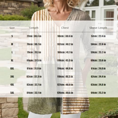 Women's Vintage Boho Floral Long Sleeve Tunic Top Casual Oversized V-Neck Flowy Babydoll Vacation Shirt with Pockets3