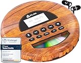 KLIM Nomad Wood - New - Portable CD Player Walkman - Long-Lasting Battery - Includes Headphones - Radio FM - Compatible MP3 CD Player Portable - TF Card Radio FM Bluetooth - Ideal for Cars