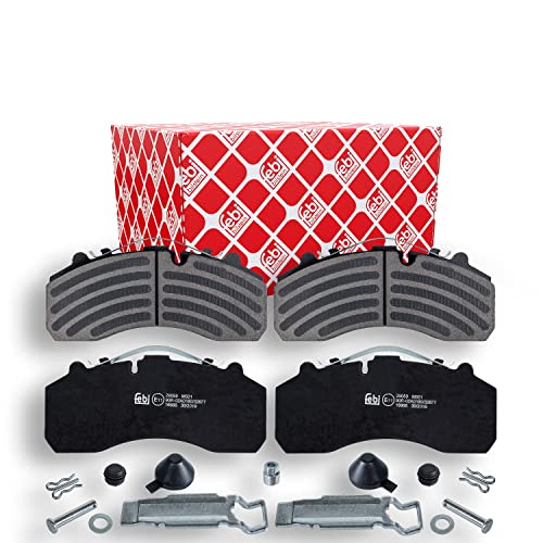 febi bilstein 16666 Brake Pad Set with additional parts, pack of four