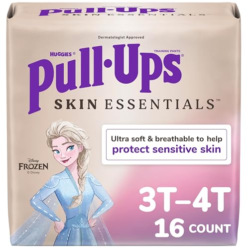 Image of Pull-Ups Girls' Skin Essentials Potty Training Pants, Training Underwear, 3T-4T (32-40 lbs), 16 Ct