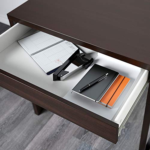 Bureau MICKE noir-marron : la solution gain de place pour studio et chambre - 5