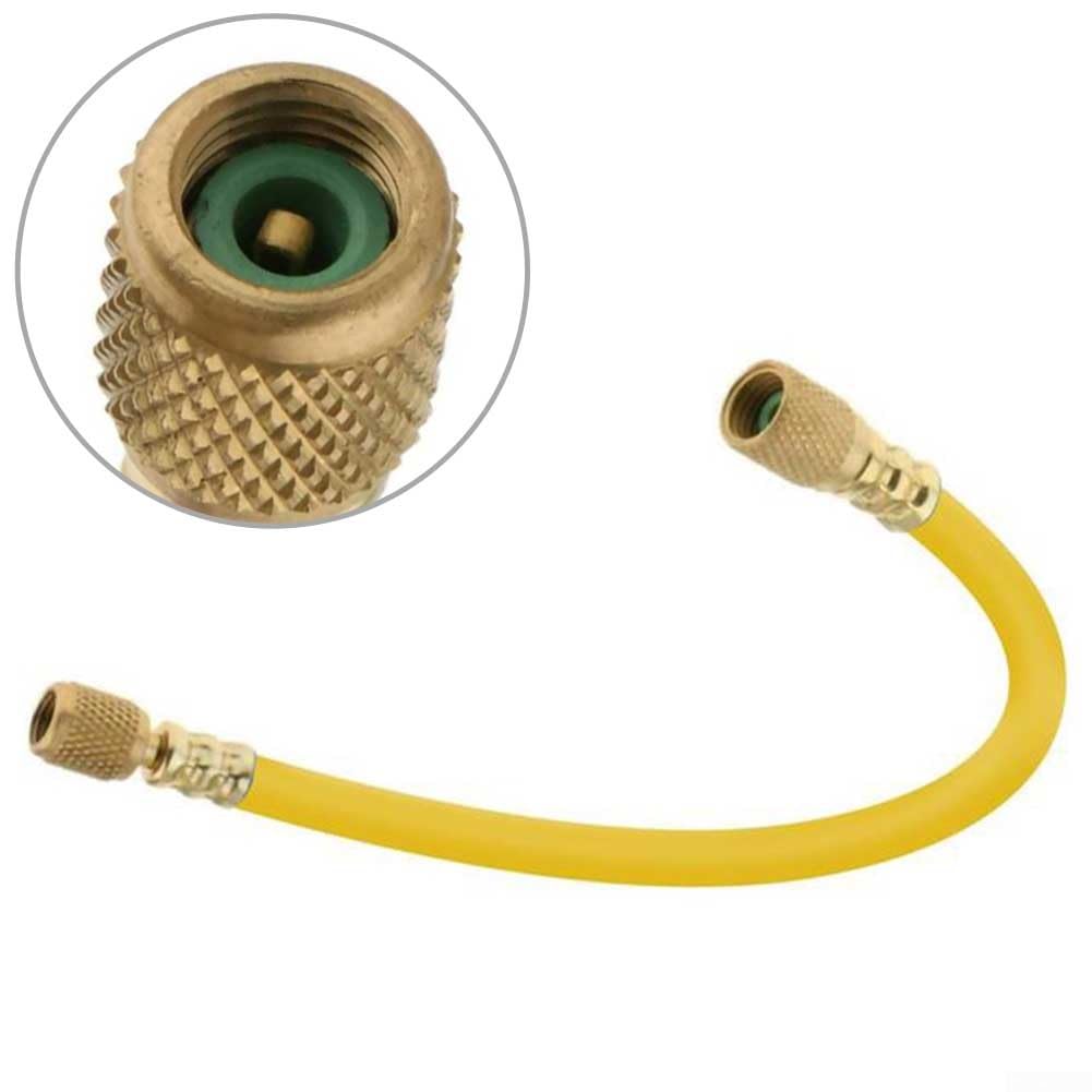 Tubo di misurazione del refrigerante, Tubo di carica R134A da 25 cm Tubo di carica del refrigerante Indicatore di tubo Kit di strumenti per fluoruro Ricambi auto per automobili Veicoli