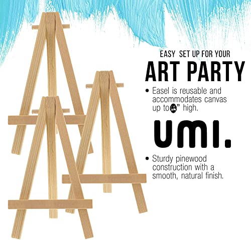 Image of Amazon Brand - Umi Canvas Easel Stand Tabletop A-Frame Medium Wooden Easel Size - 12 Inch Pack of 2