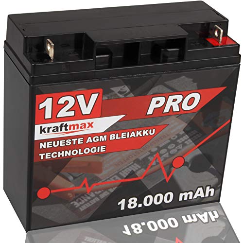 Industrial Pro Bleiakku [ 12V / 18Ah ] AGM Hochleistungs- Blei Akku der Neusten Generation