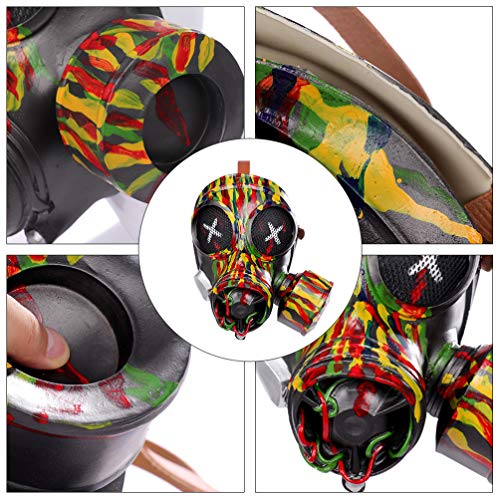 NUOBESTY Halloween Punk Gas Mask Punk Halloween Costume Cosplay Props Scary Steampunk Dress up Masquerade Mask Headwear Party Favor steampunk buy now online