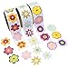 Colorful Flower Sticker Rolls (3 rolls) "Colors and styles may vary"
