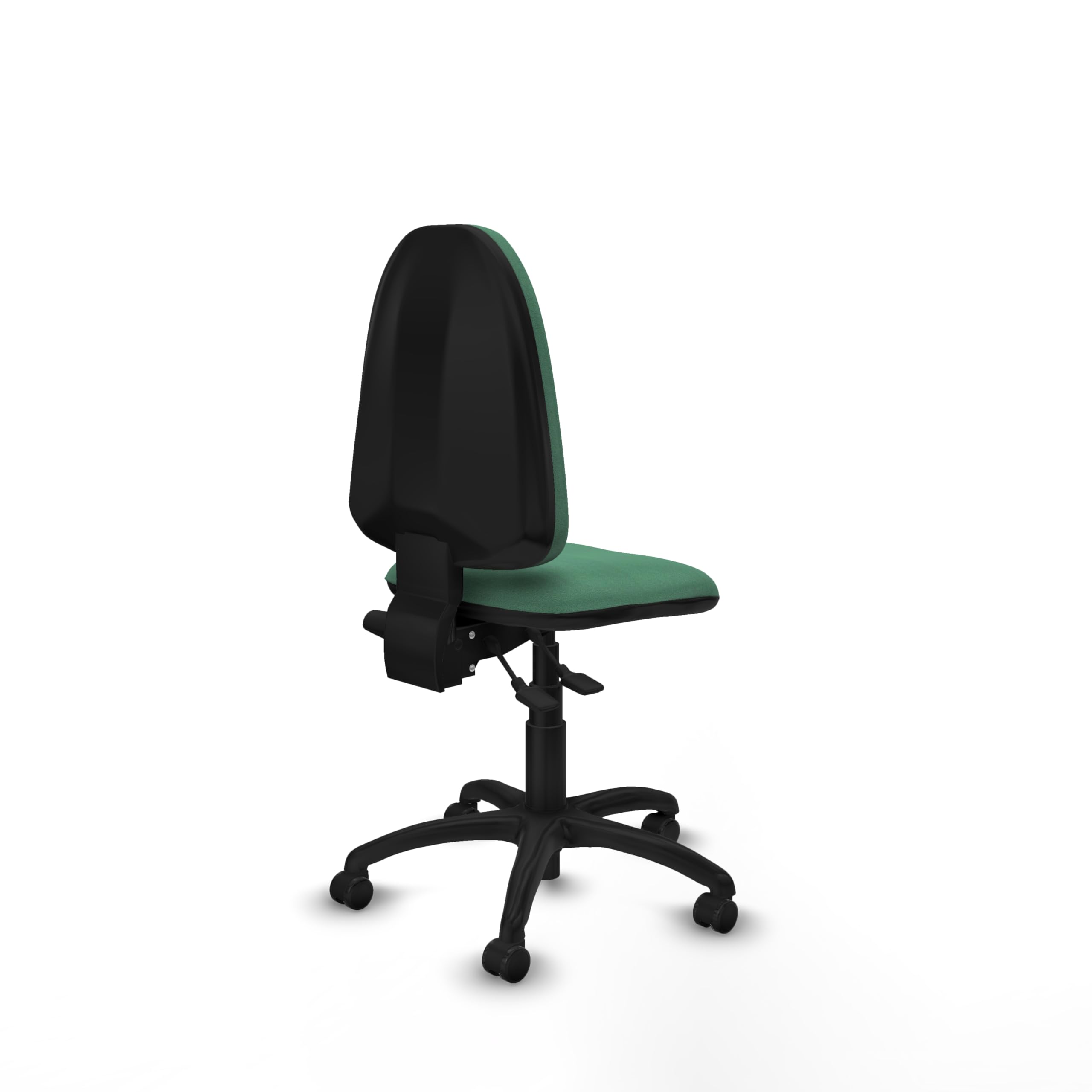 Piqueras y Crespo - Silla para Costureras Aýna sin Brazos. Equipado con Asincro y Espuma de Corte. con Ruedas Autofrenantes. Verde Esmeralda