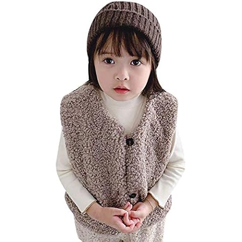 Meliya Little Girls Autumn/Winter Fleece Vest Waistcoat Solid Color Jacket Sweater Windproof Outerwear Tops Age 1-5 Years Cover