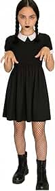 Fantasia Infantil Menina Halloween Vestido Wandinha Addms Halloween Fantasia Infantil