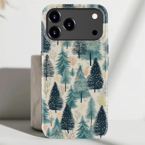 Coque iPhone 17 Pro protégez des chutes avec le silicone rigide motif forêt