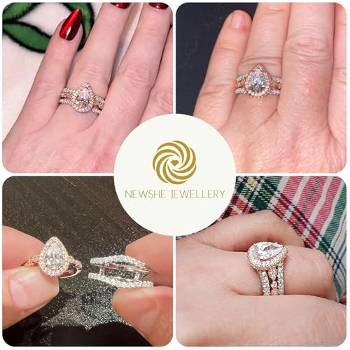 Image of Newshe Jewellery Wedding Rings for Women Bridal Sets Engagement Ring
