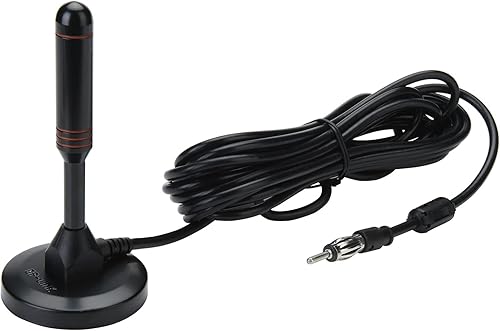 Antena magnética universal para coche con antena magnética Am Fm para radio o coche, 75 Ohm de largo, con base magnética