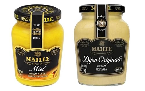 Kit 2 Mostarda Francesa Dijon C/Mel e Tradicional Maille