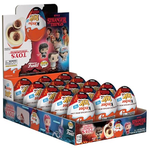 Kinder Joy Chocolate Eggs with Surprise Toy Inside, Limited Edition Stranger Things, 15 Count