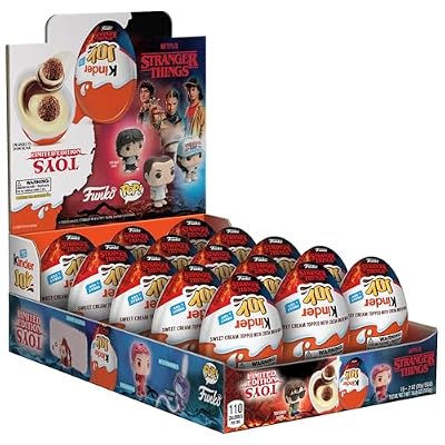Kinder Joy Chocolate Eggs with Surprise Toy Inside, Limited Edition Stranger Things, 15 Count
