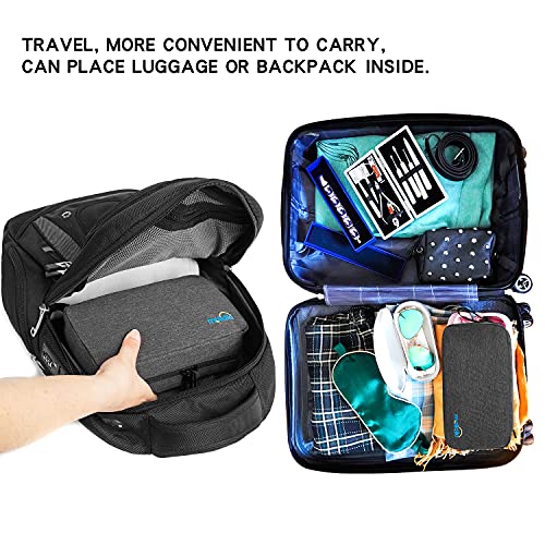 Hanging Travel Toiletry Bag for Men and Women, Waterproof Hygiene Bag with Swivel Hook, Zippers and Compartments for Wash Bag, Makeup, Organiser for Suitcase (Black)