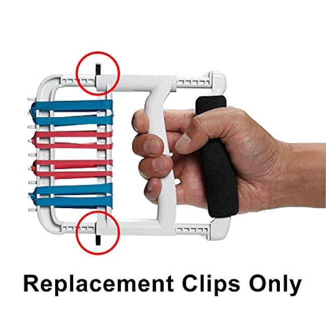 Sammons Preston 51797 Rolyan Replacement Clips for Basic Ergonomic Hand Exercisers, Pack of 4