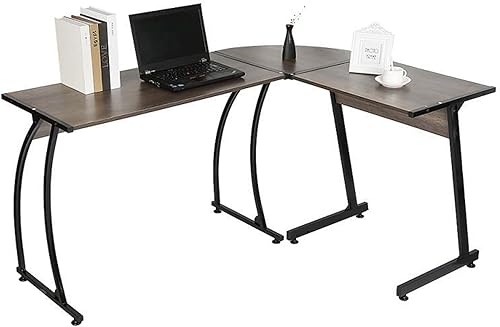 Miniatura 4 de Escritorio en forma de L escritorio de PC en forma de L muebles de oficina en casa marco de metal duradero mesa de estudio escritorio de escritura