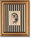 YDNAKLX Gold Framed Hedgehog Canvas