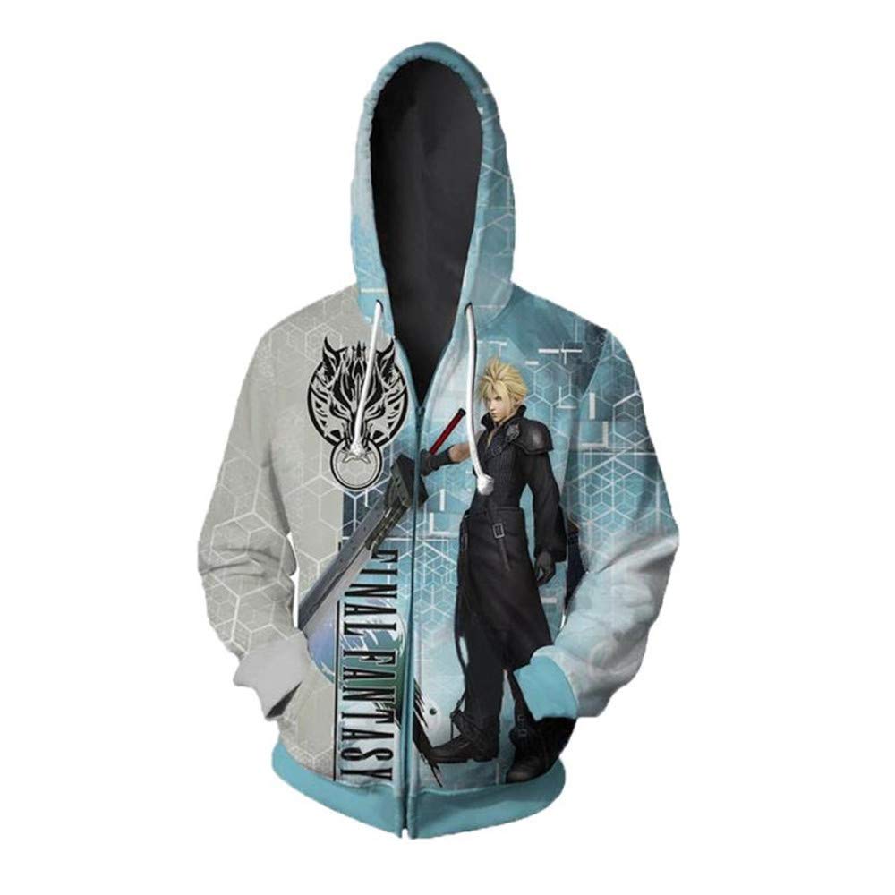 CHLOBLOM Cloud Strife Hoodie Sephiroth Cosplay Costume Novelty Sweatshirt