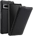 Produktbild STILGUT UltraSlim kompatibel mit Google Pixel 7 Pro Hülle - Pixel 7 Pro Flip Case aus Leder, Klapphülle, Handyhülle, Lederhülle - Schwarz