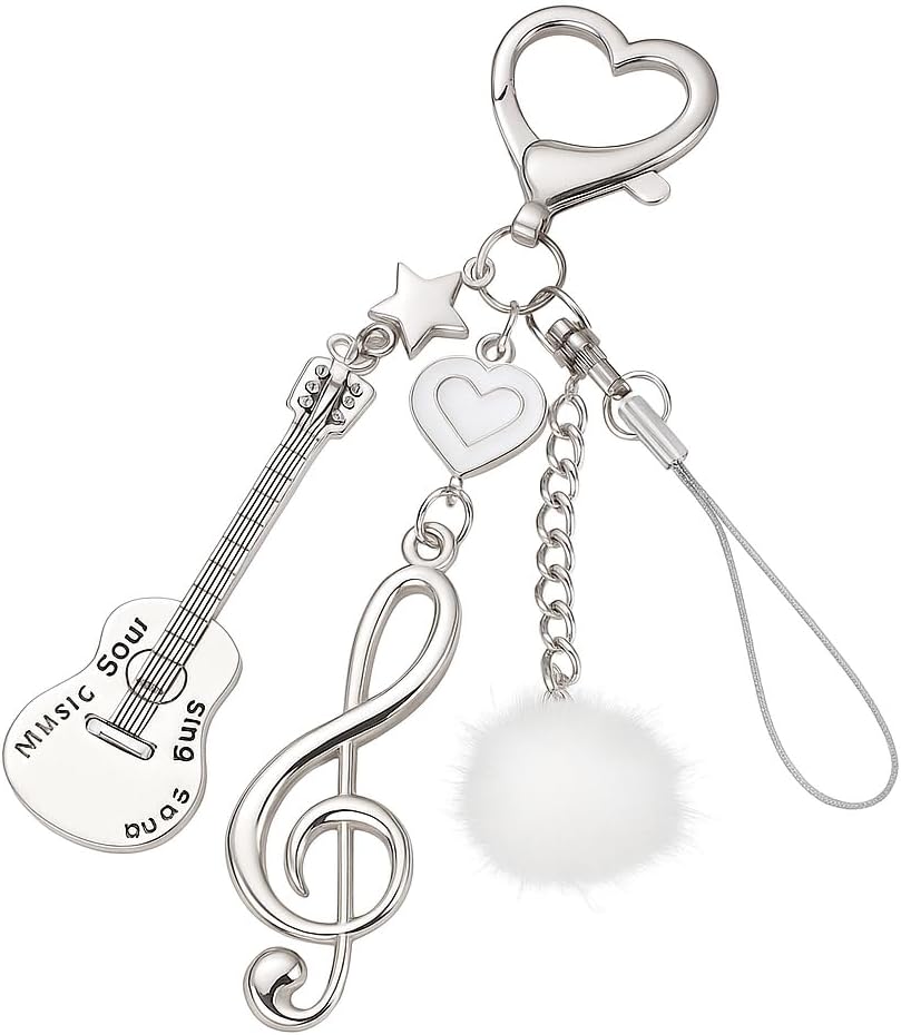 Music Keychain, Musician Keychains Bag Charms for Women