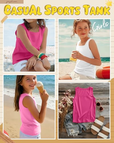 Image of 3 Pack Girls Square Neck Tank Tops