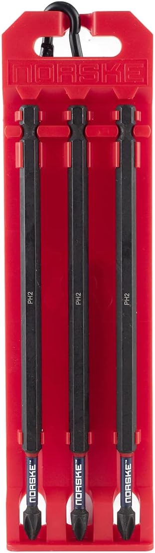 Norske Tools NIBPI637 6-Inch Assorted (PH1, PH2, PH3) Bit Clip