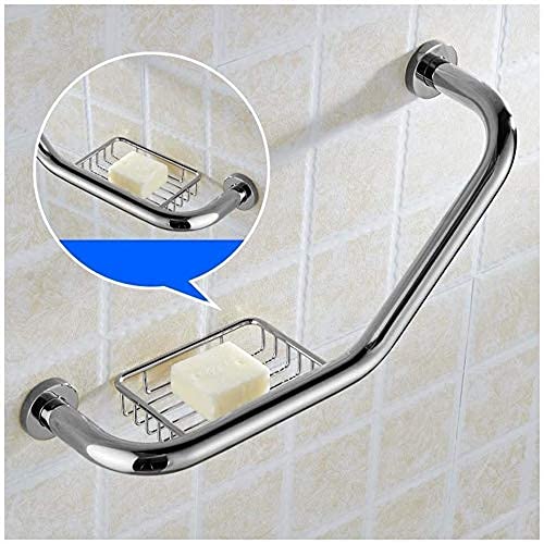 Barre d'attrape à angle antidérapante en inox pour sécuriser la douche - 6