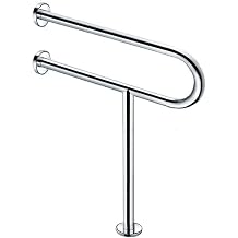handrail Grab Rails, Handrails Grab Bar Polish Stainless Steel Barrier-Free Bathroom Old Man U-Shaped Pole Handrails/Wall Mounted Straight Towel Holder/Handrail Toilet Wc/#Polish