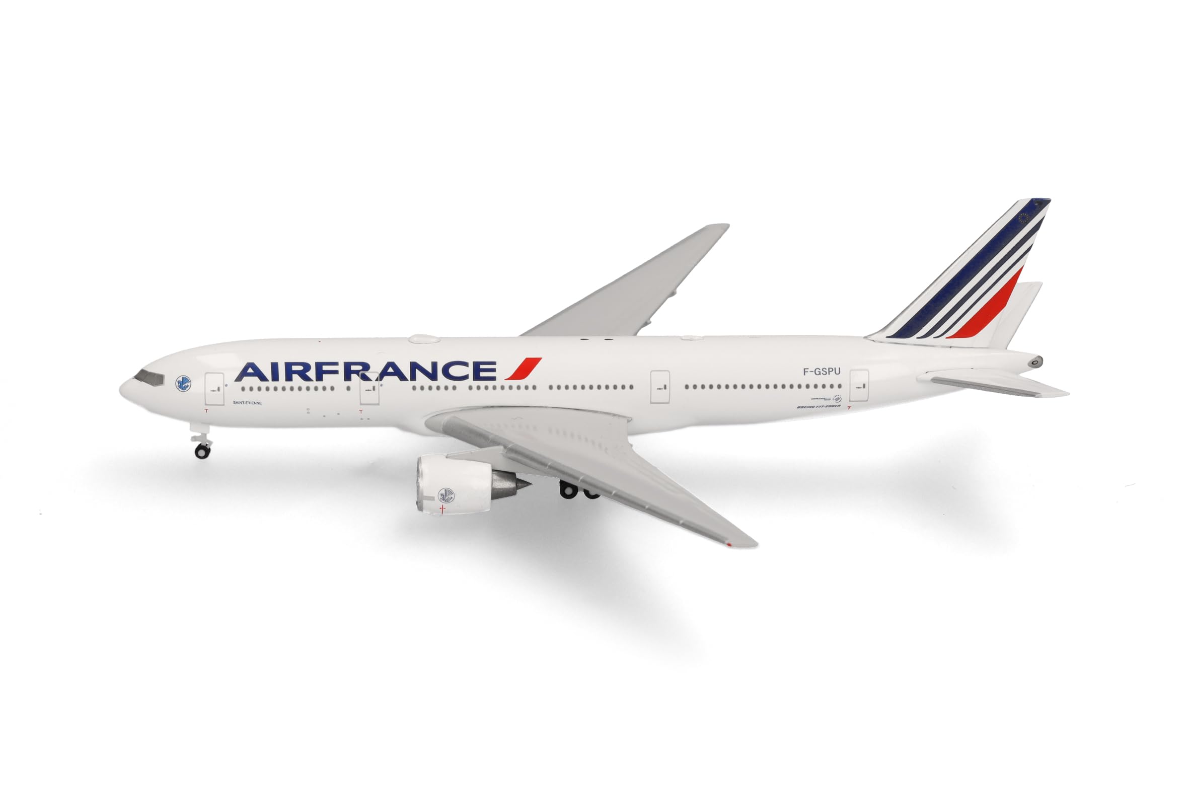 Herpa modellino aereo Air France Boeing 777-200, miniatura in scala 1:500, oggetto da collezione, modello di aereo senza supporto, metallo