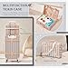 UNIWALKER Vintage Carry on Luggage Set, 2 Piece Retro Spinner Trunk Suitcase with Cosmetic Train Case for Women, 20