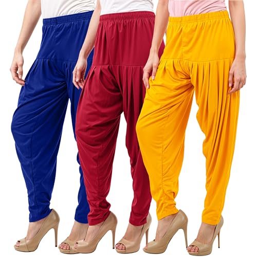 Image of Buy That Trendz Patiala Salwar for Women Relaxed Fit Viscose Patiyala Salwar Harem Bottom Pants