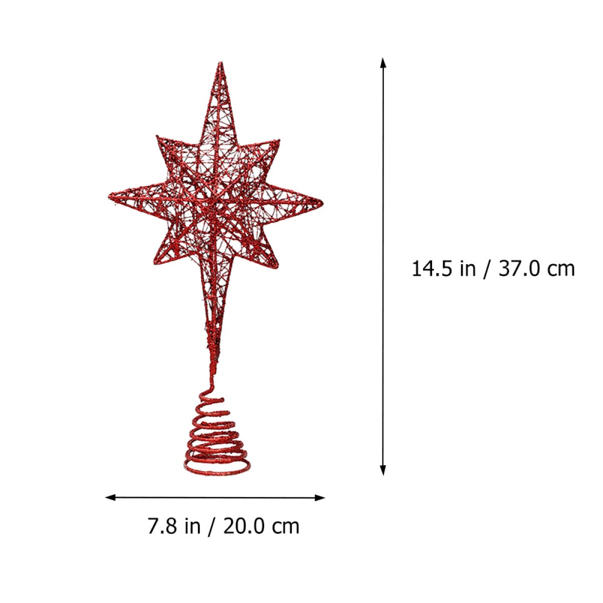 Uonlytech 3 Stück Weihnachtsstern-baumspitzen- 8-zackiger Stern Baumspitze Für Weihnachtsdekoration Einfach Zu Verwendendes Party-Ornament