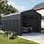 MFSTUDIO Carport 10x15 ft, Outdoor Heavy Duty Carports with Sidewalls, Metal Shed Canopy Shelters Garage Shelter Shade Car Ports with Galvanized Roof for Cars, Truck and Boats