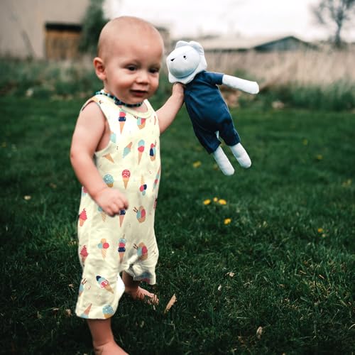 Babysoy Organic Pattern Print Tank Romper Shortall3