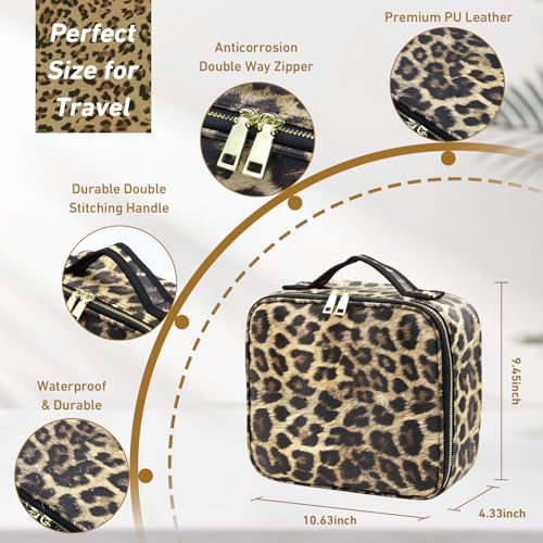 Makeup Bag with Light Up Mirror, Lighted Travel Makeup Case Organizer - Image 4