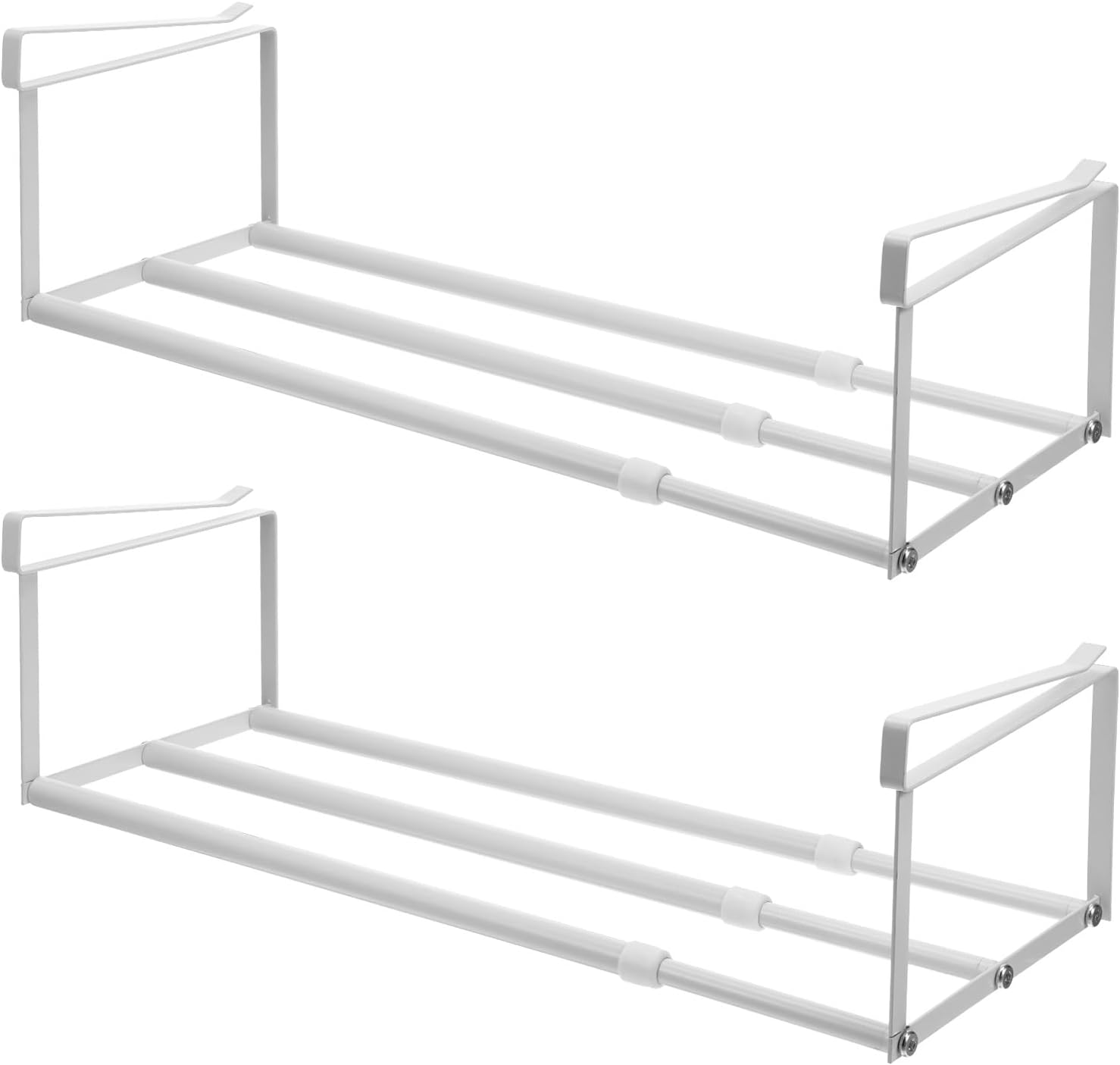 2 Pcs Expandable Shoe Rack Organizer for Closet,Adjustable Hanging Shoe Rack & Under Cabinet Shelf Under Shelf Storage for Shoes or Clothing Storage and Organization Save Space