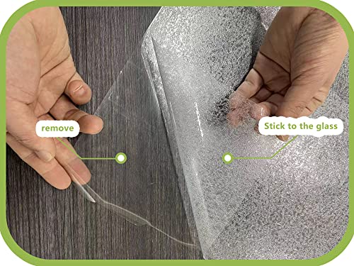 Ice Crystal Window Privacy Film, 35.4" X 118", Vinyl Frosted Glass Window Film, No Glue Static Cling Uv Blocking Removable Window Clings For Office Home #TOP4