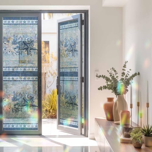 Vinilo decorativo azul para ventana 17.7 x 78.7 pulgadas miniatura 2