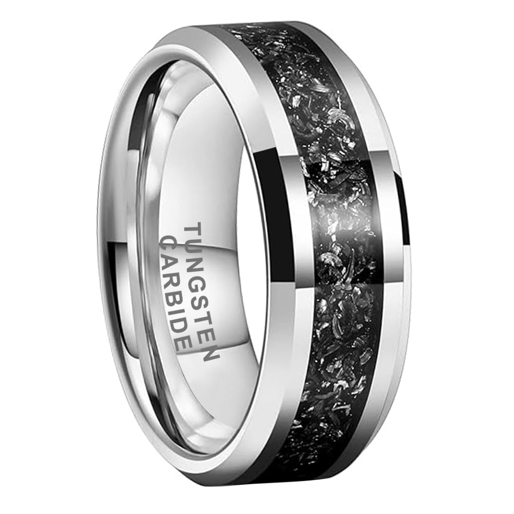 TUTISS Meteorite Shavings Tungsten Ring