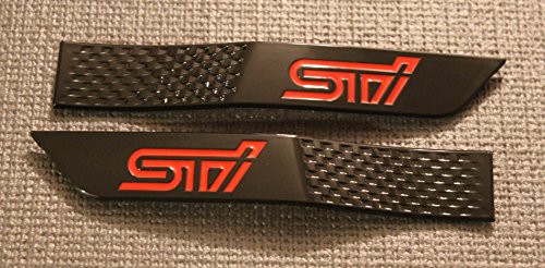 GetUrGear 2015+ FENDER EMBLEMS - compatible with 2015+ WRX/STI (Glossy Red STI)