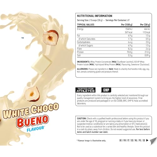 Applied Nutrition Critical Whey Protein Powder 2kg - High Protein Powder, Protein Milkshake, Muscle Building Supplement with BCAAs & Glutamine (2kg - 67 Servings) (White Choco Bueno) - Image 5