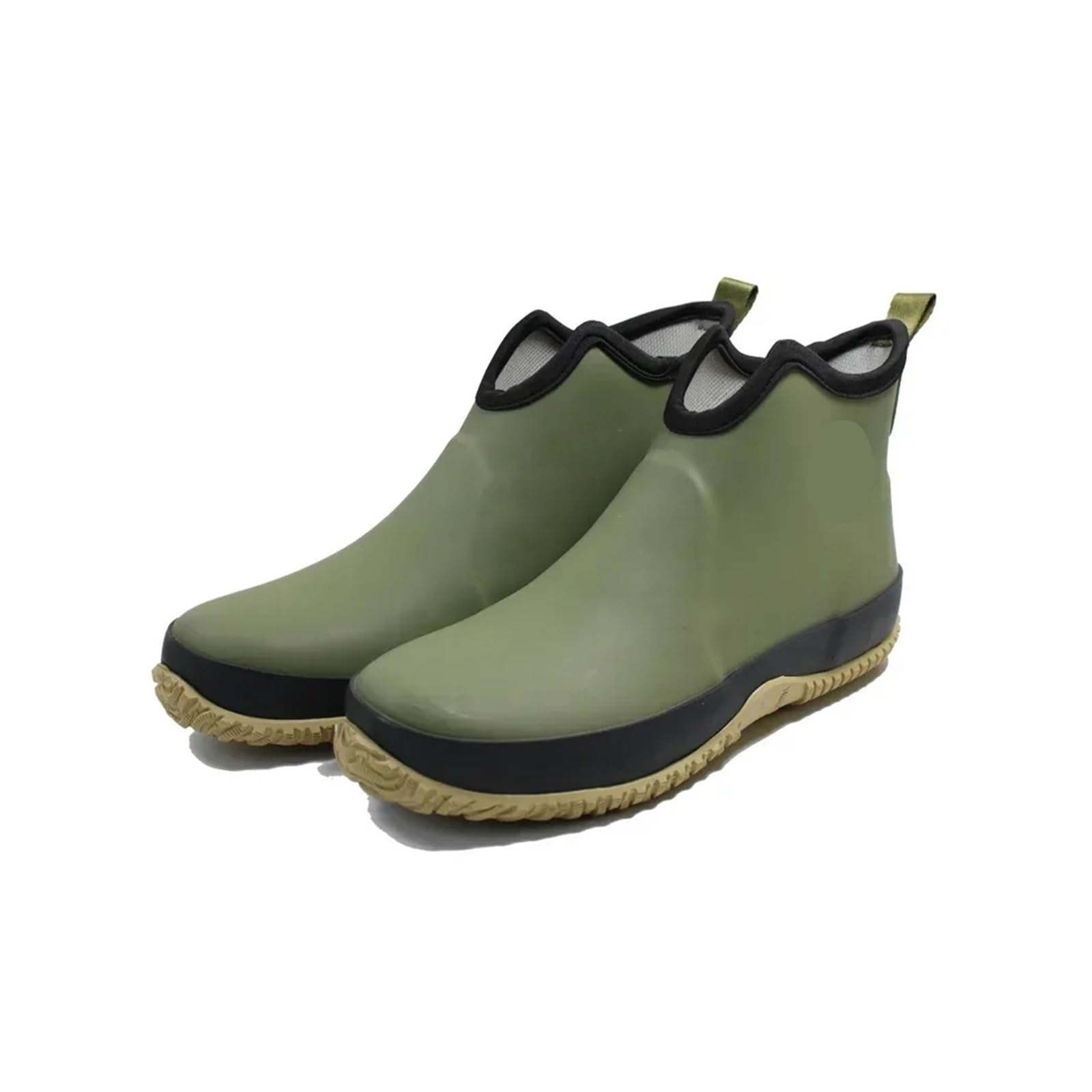 Scarpe Da Pioggia Uomo Scarpe in gomma for uomo Stivali da pioggia casual Slip on Impermeabili lavoro Stivaletti con plateau
