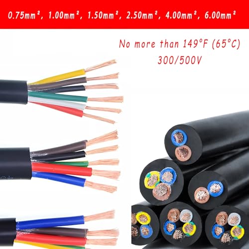 Cable de cobre para uso doméstico e industrial YZ de 1.50 mm² resistente al agua de 2 núcleos 5