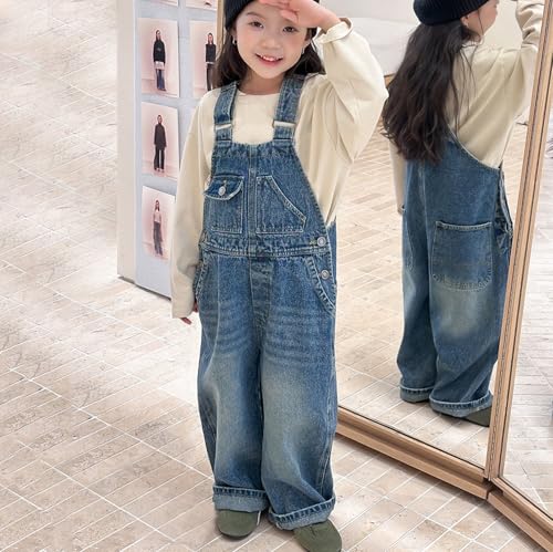 Salopette en jean large ample et décontractée style rétro tendance - 5