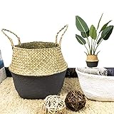 🎍 INHALT: Nur ein Korb, keine Blumen. Verwenden Sie als faltbaren Aufbewahrungskorb diese Korbgriffe oder falten Sie sie zur einfachen Aufbewahrung in einen Schüsselkorb. Der Korb ist nicht mit Draht befestigt und kann sich beim Zusammendrücken verformen. Wenn der Boden nicht flach ist, glätten Sie ihn erneut.