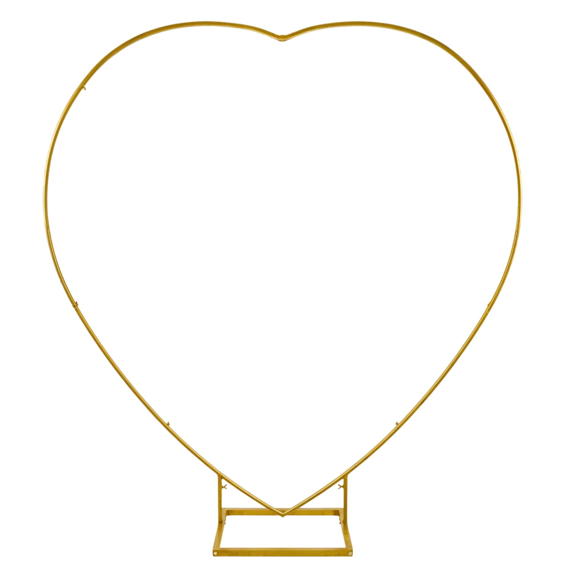 Trimming Shop Heart Balloon Arch Stand 6.5ft Party Decoration Gold Balloon Arch Metal Frame for Birthday Wedding Valentines Baby Shower Bridal Proposal Engagement Background Decor
